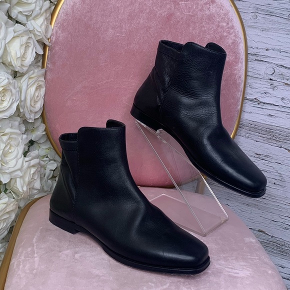 🚫 SOLD Max Mara Flat Leather booties - 40 - Picture 1 of 5